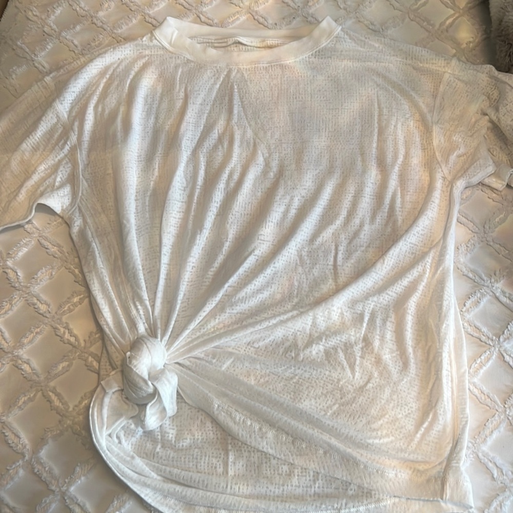 Lululemon White T with side detail